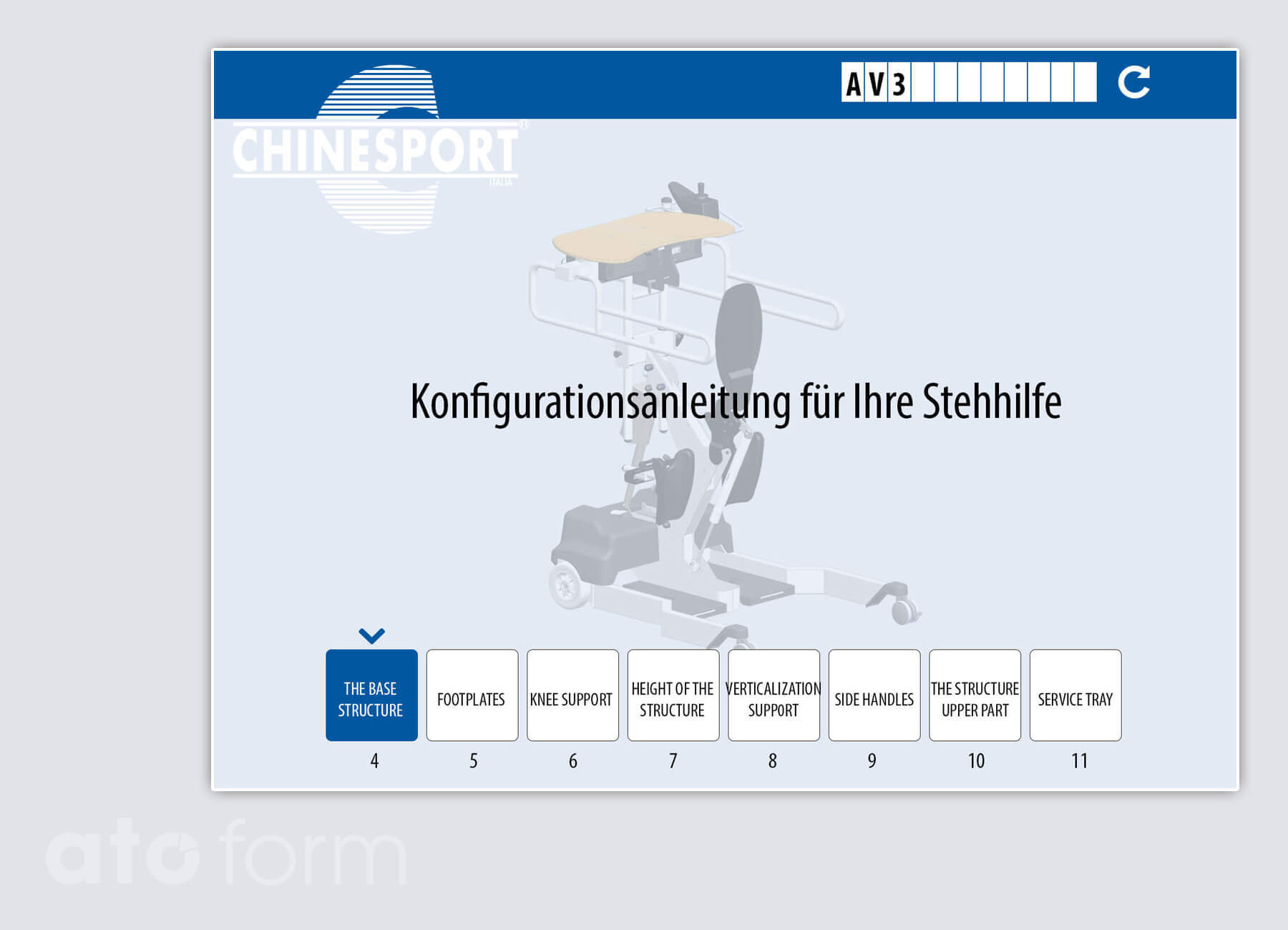 Elektrischer fahrbarer Freistehbarren Struzzo
