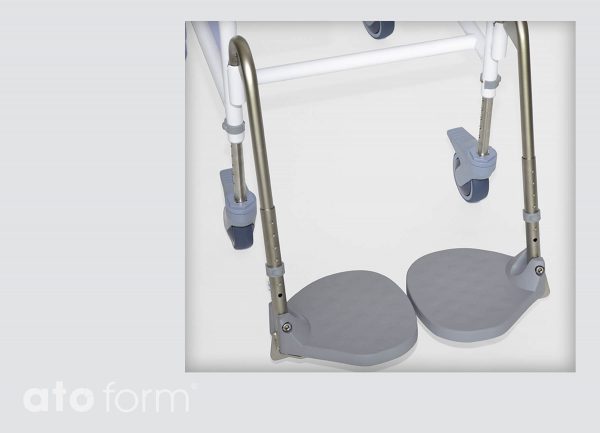Dusch- und Toilettenstuhl M2 Zubehör - Fußstützen (verlängerte Ausführung)