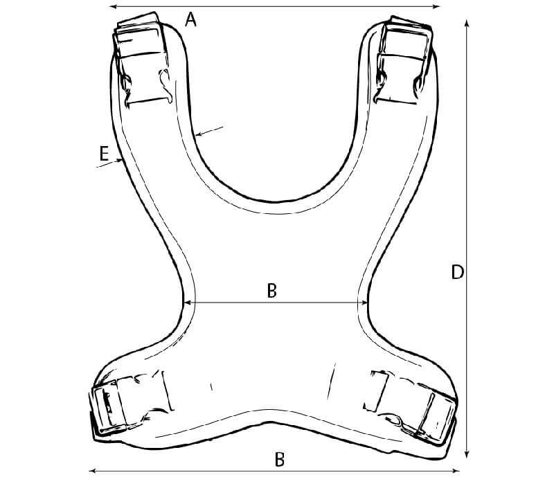 BodyMap Brustschultergurt Skizze BodyMap Hüftgurt Skizze