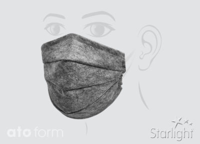 Mund-Nasen-Maske mit drei Abnäher