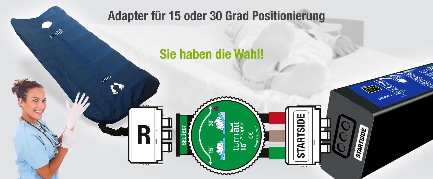 Adapter für 15 oder 30 Grad Positionierung